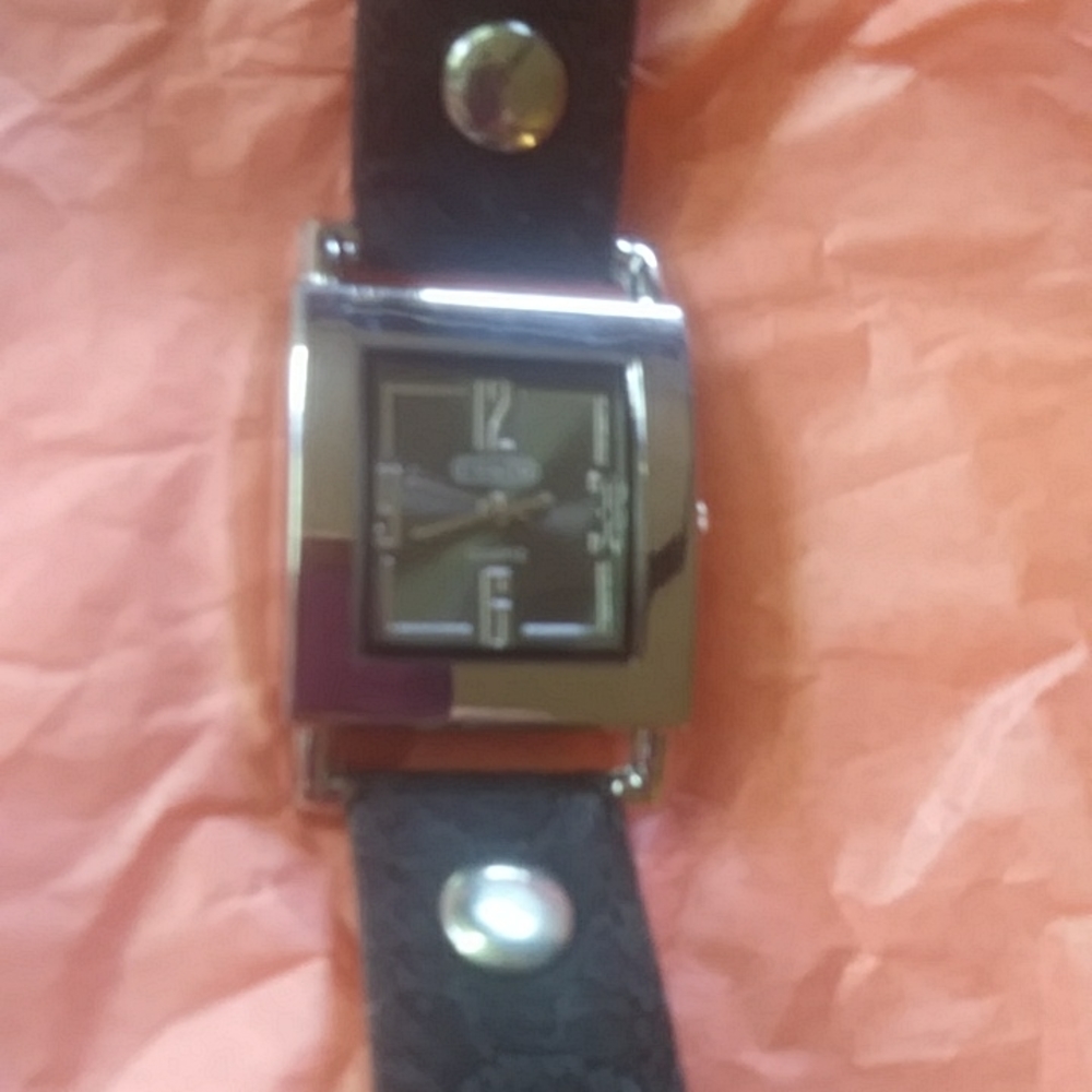 Coach black watch excellent condition just came back from watch doctor
